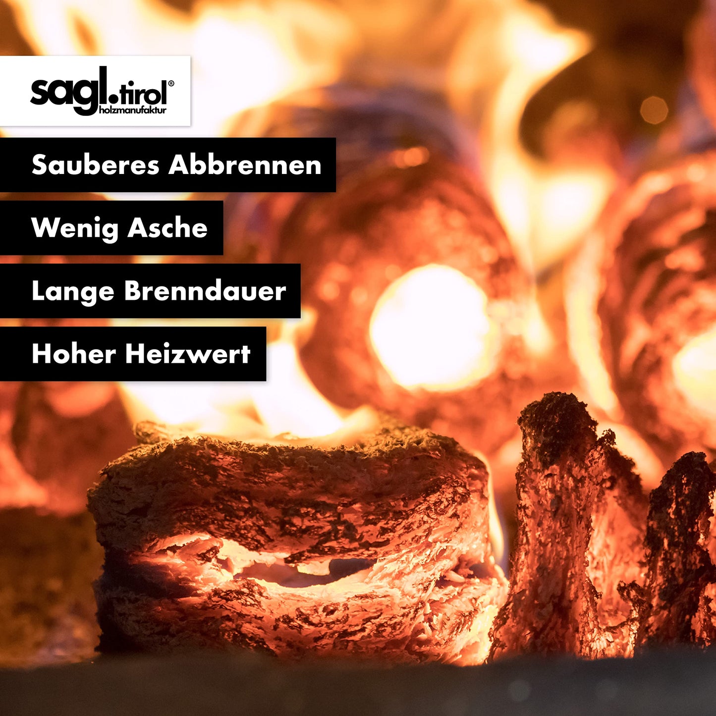 Holzbriketts aus Nadel Holz im Karton I 20 kg I Ø 7cm I 100% Nadelholz aus Österreich I Regional und Ökologisch Hergestellt I Natürliches Brikett mit hohem Heizwert I Ohne Bindemittelzusätze