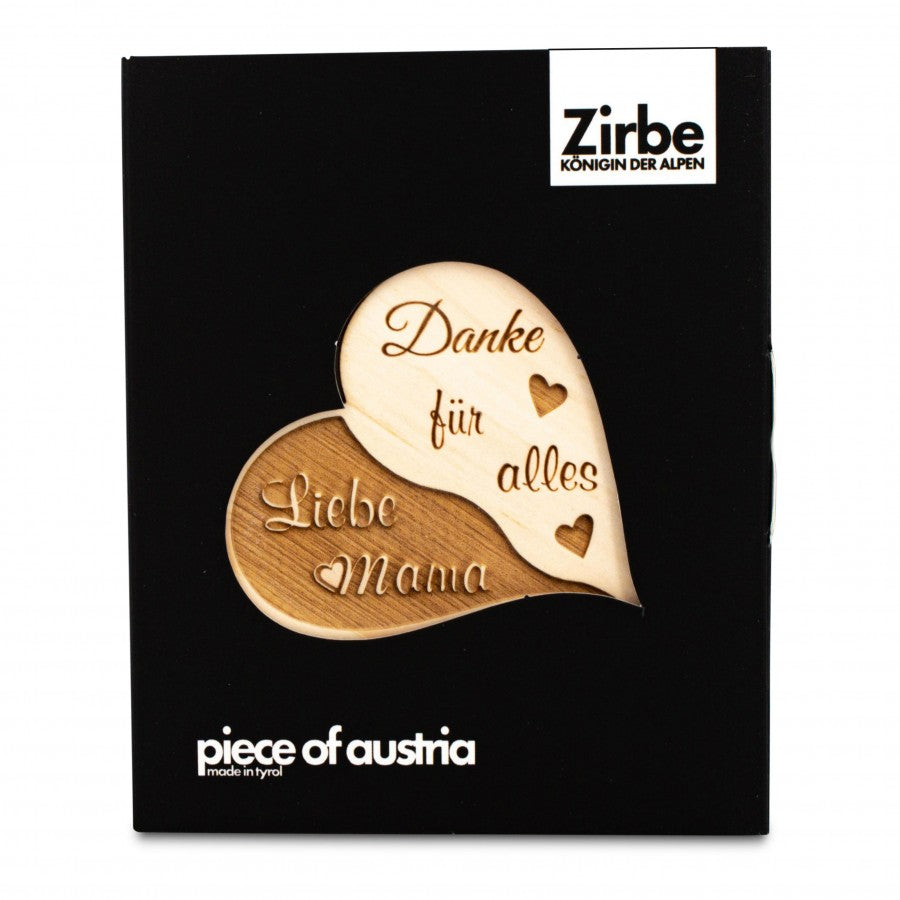 Zirbenherz Mini Danke für alles Liebe Mama