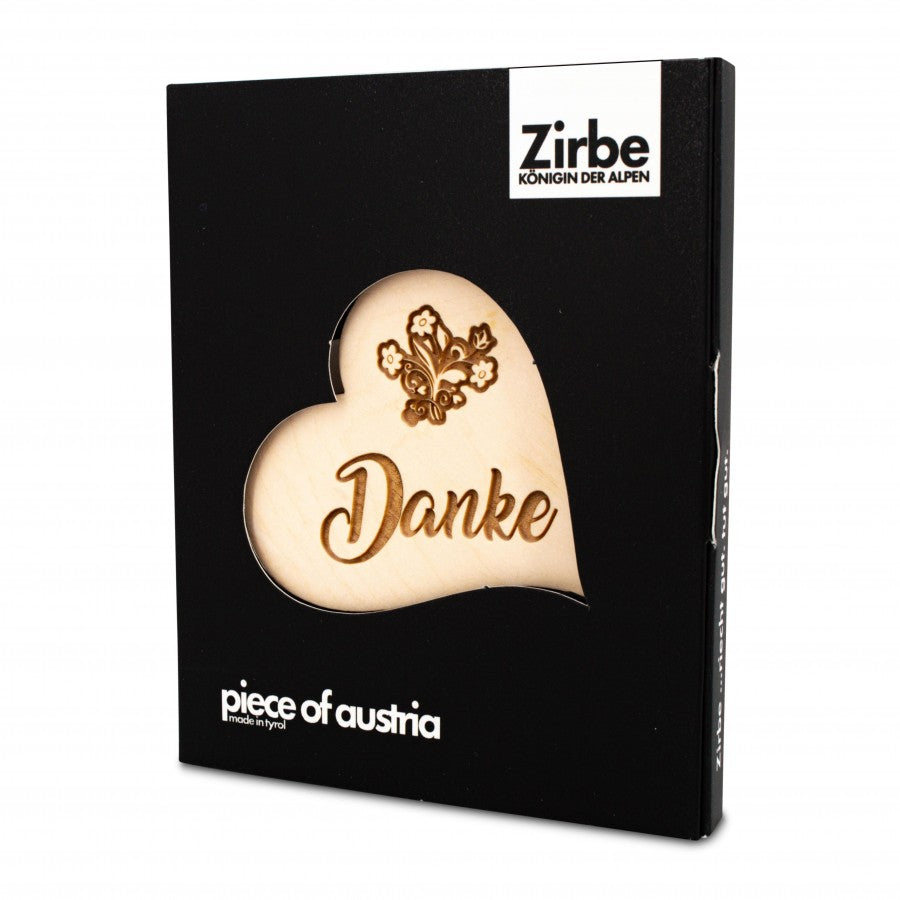 Zirbenherz Mini Danke