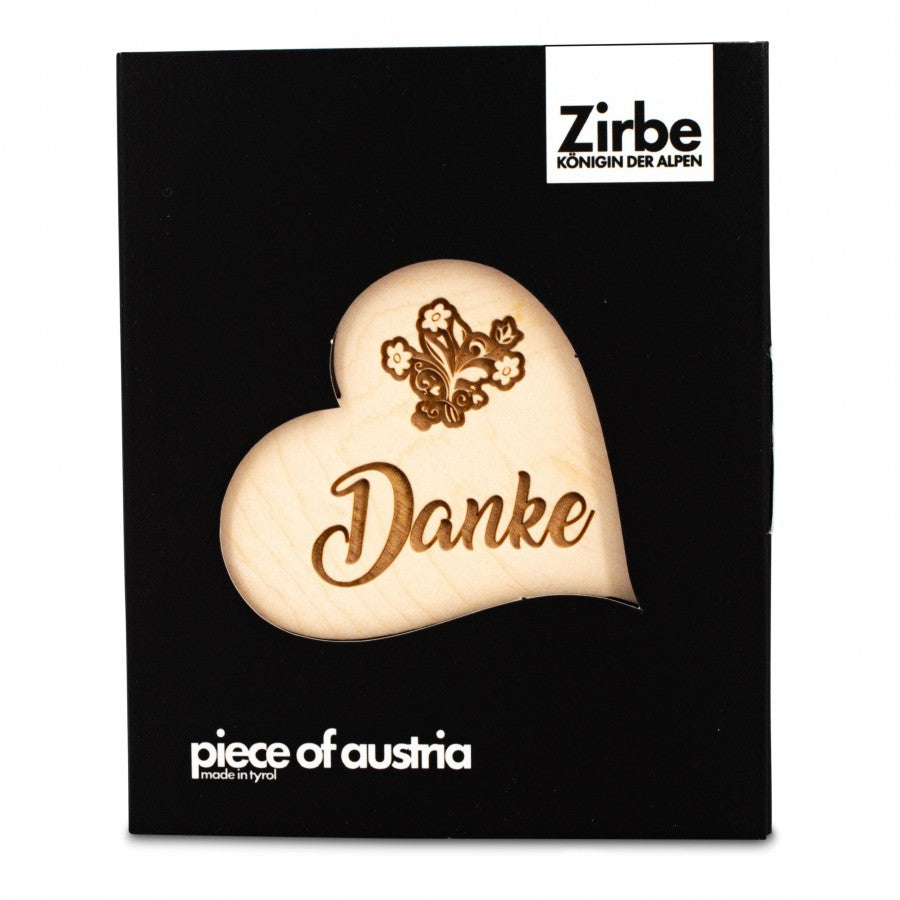 Zirbenherz Mini Danke