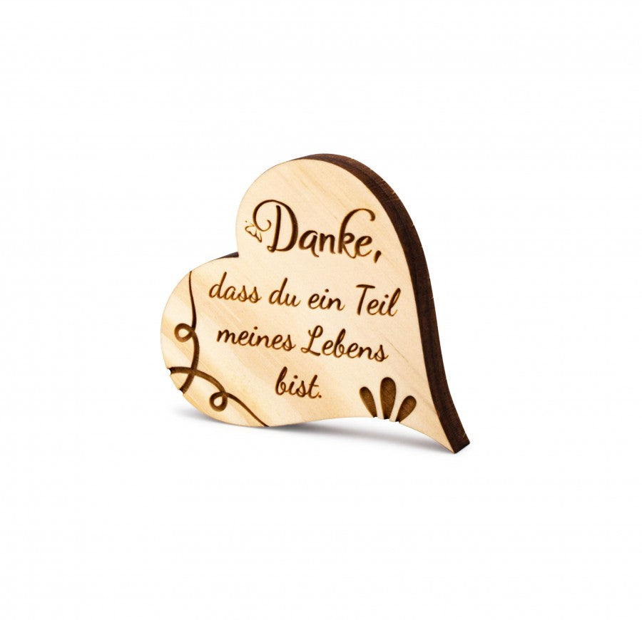 Zirbenherz Mini Danke, dass du ein Teil ...