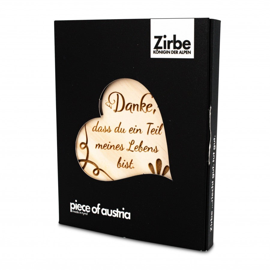 Zirbenherz Mini Danke, dass du ein Teil ...