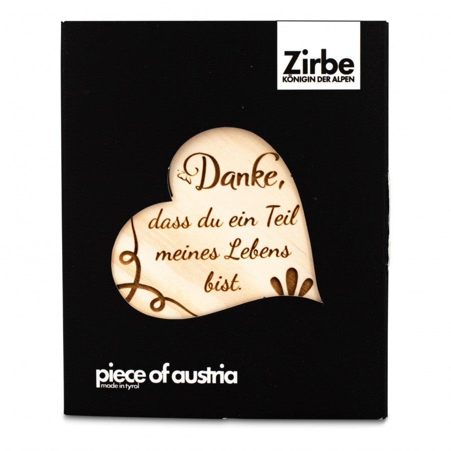 Zirbenherz Mini Danke, dass du ein Teil ...
