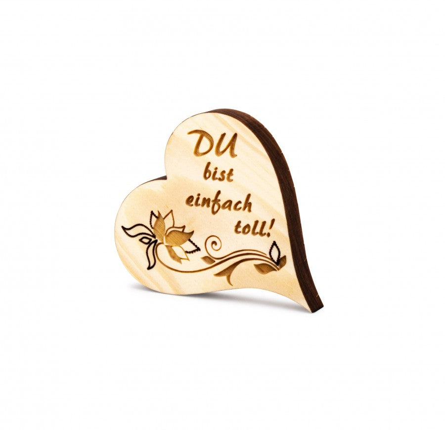 Zirbenherz Mini Du bist einfach toll