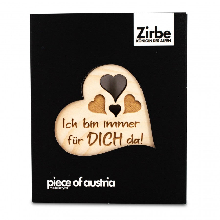Zirbenherz Mini Ich bin immer für dich da