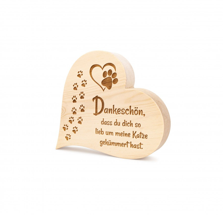 Zirbenherz Danke Katze