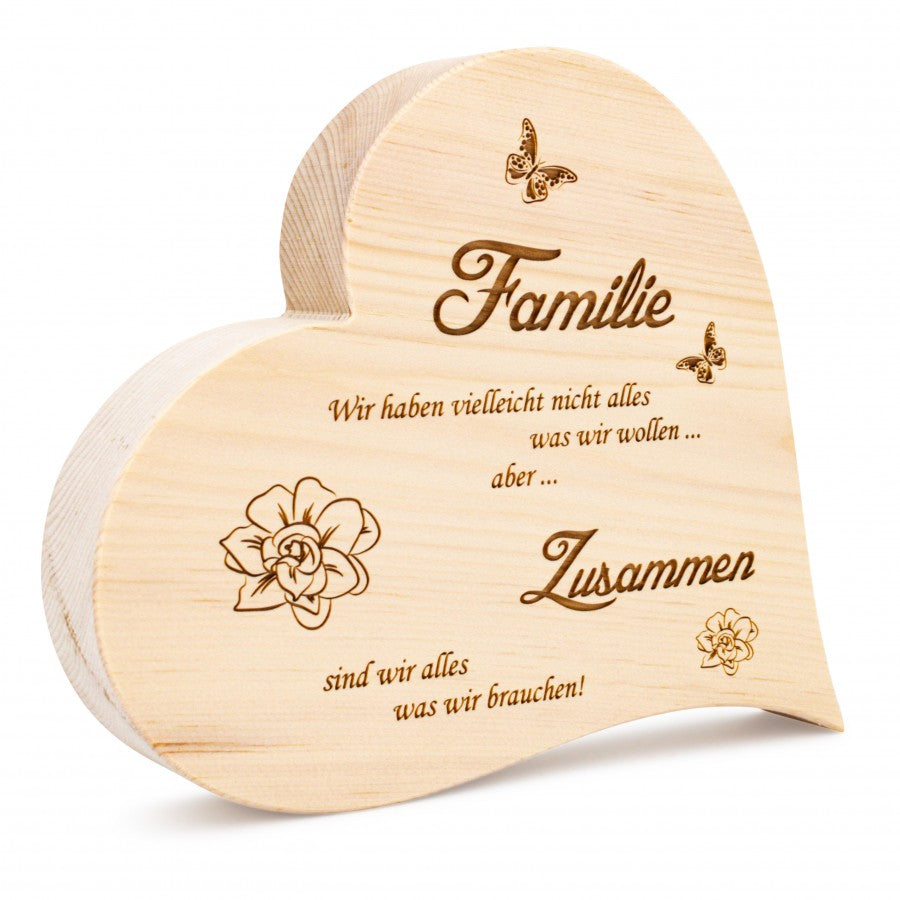 Zirbenherz Familie Zusammen