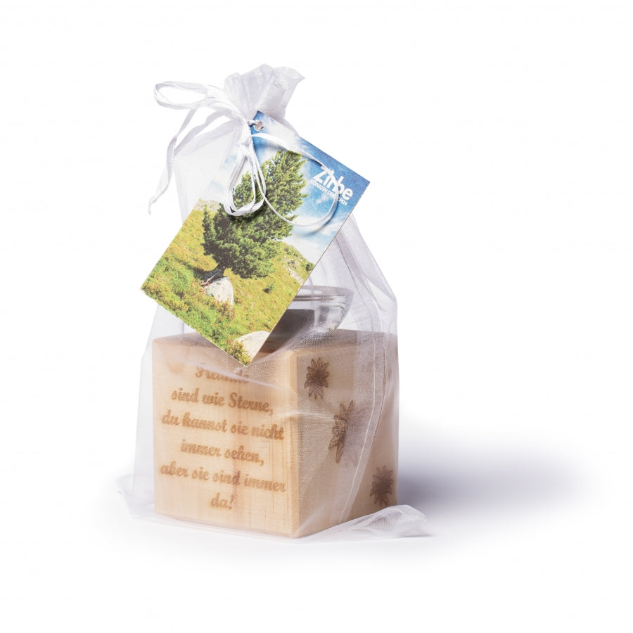 Teelichthalter aus Zirbenholz Dem Land Tirol