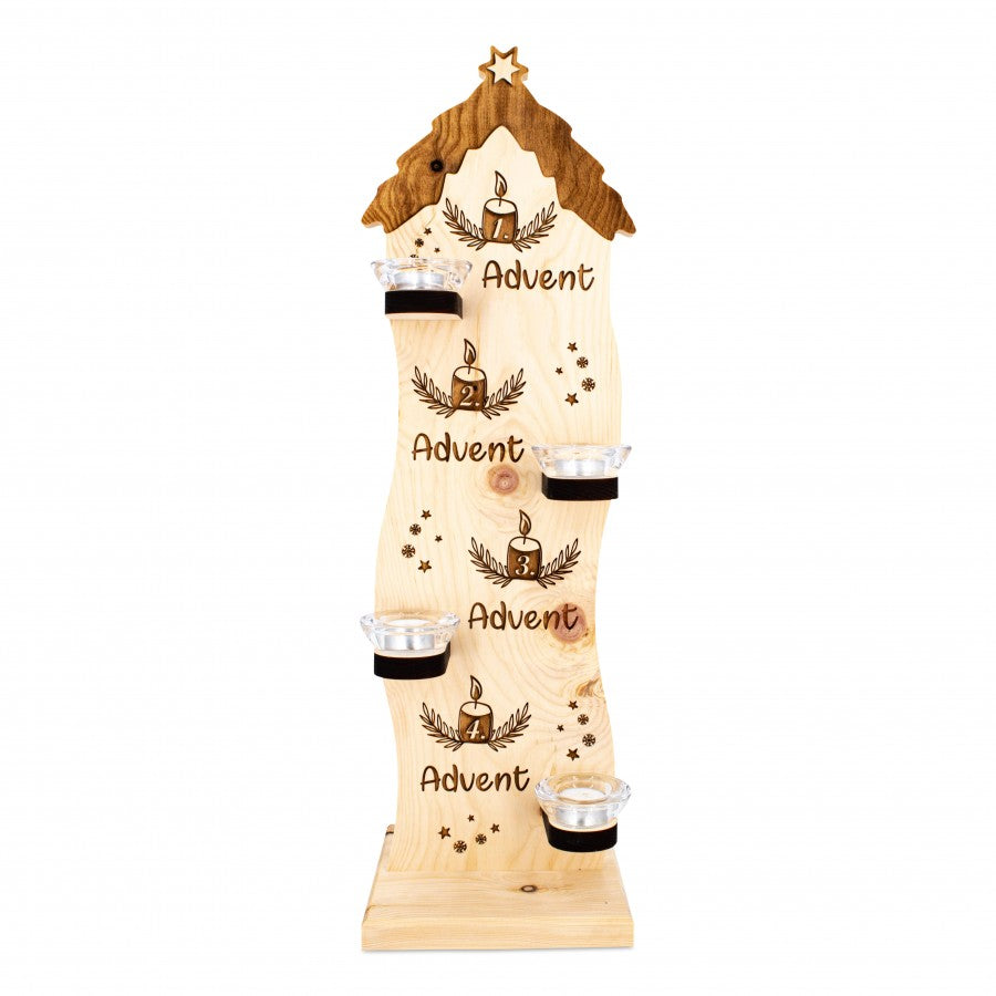 Adventaufsteller aus Zirbenholz