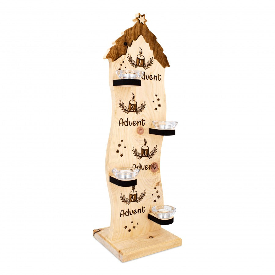 Adventaufsteller aus Zirbenholz