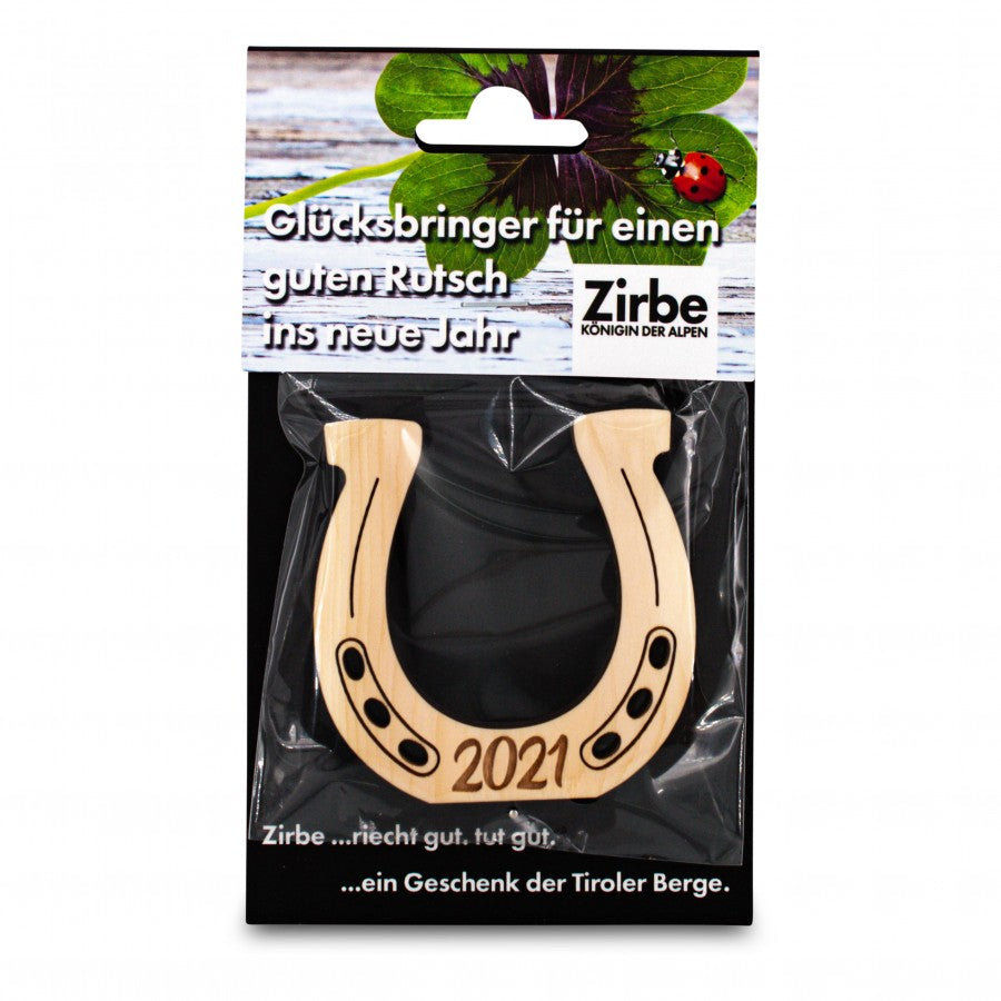 Glücksbringer aus Zirbe Hufeisen