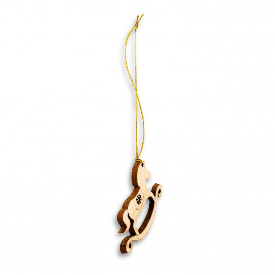 Christbaumschmuck aus Zirbe Pferd