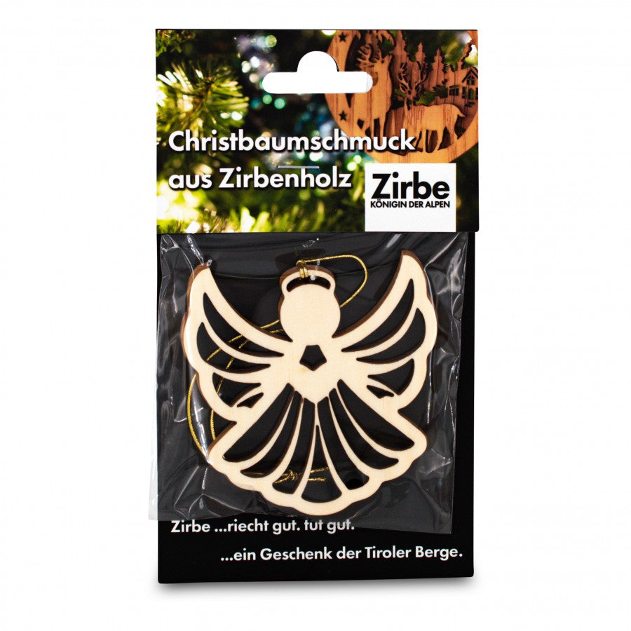 Christbaumschmuck aus Zirbe Engel