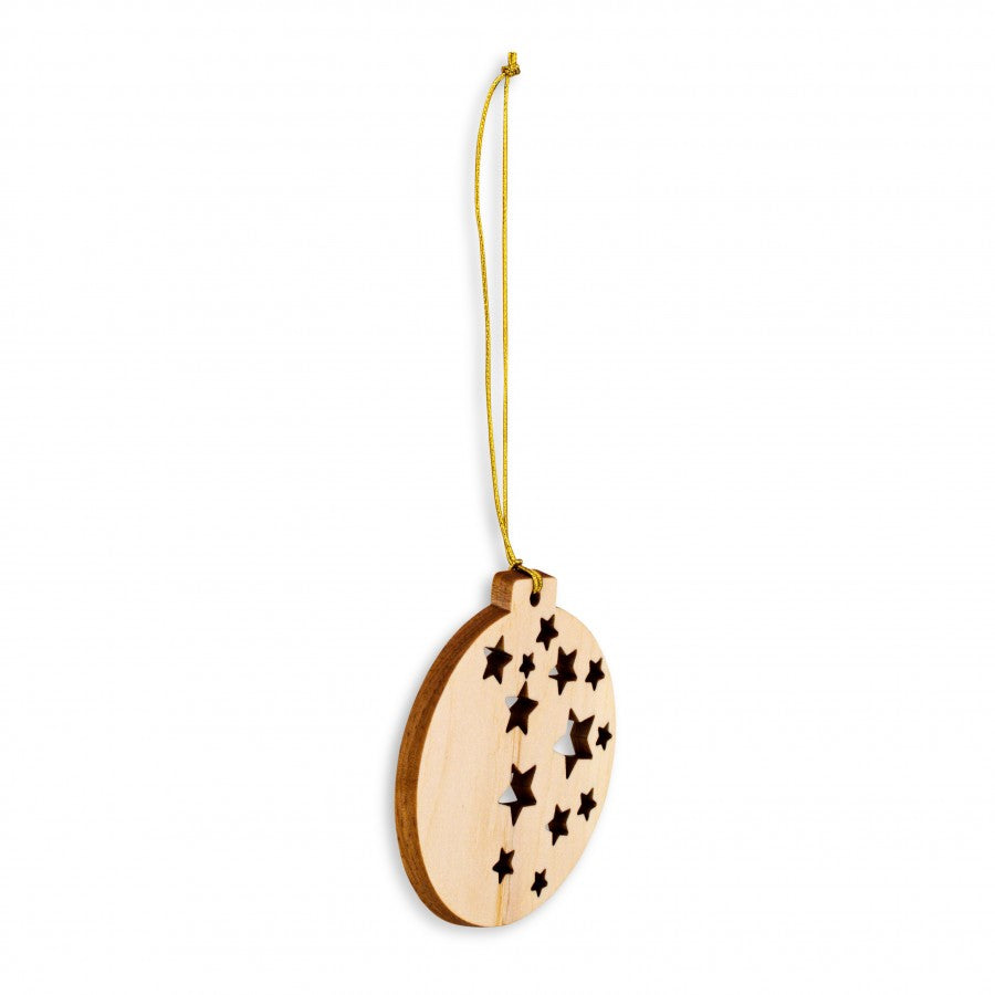 Christbaumschmuck aus Zirbe Kugel