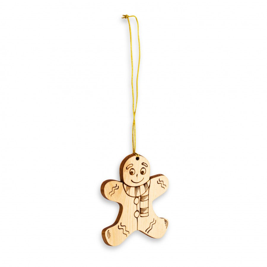 Christbaumschmuck aus Zirbe Lebkuchenmann