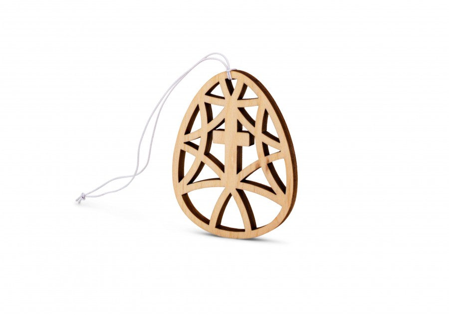 Osterschmuck aus Zirbe Kreuz
