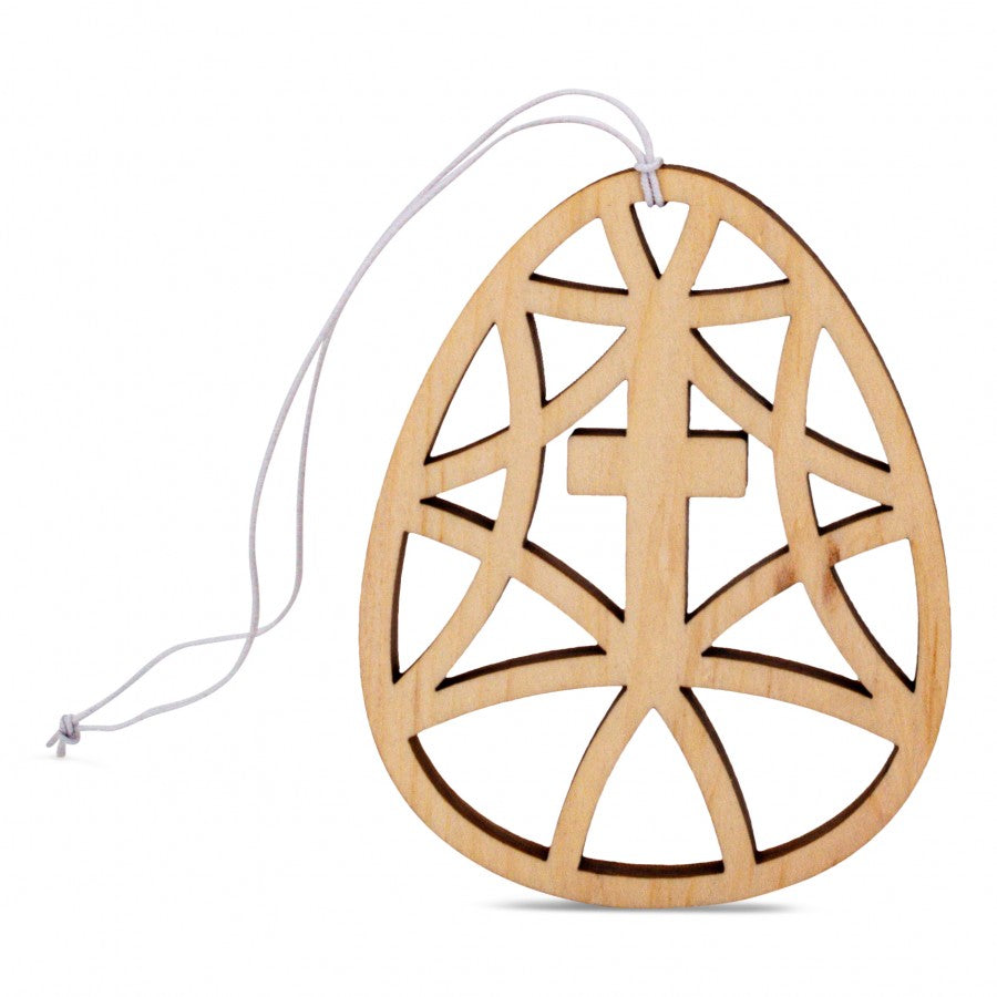Osterschmuck aus Zirbe Kreuz