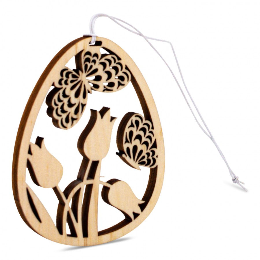 Osterschmuck aus Zirbe Schmetterlinge