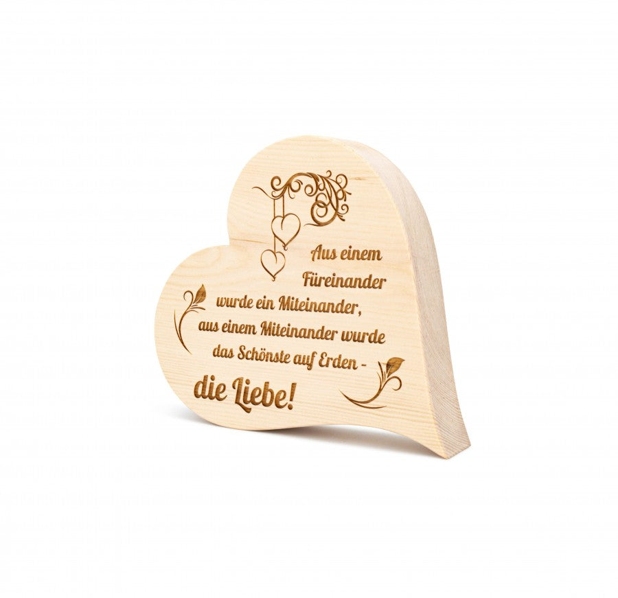 Zirbenherz Die Liebe füreinander