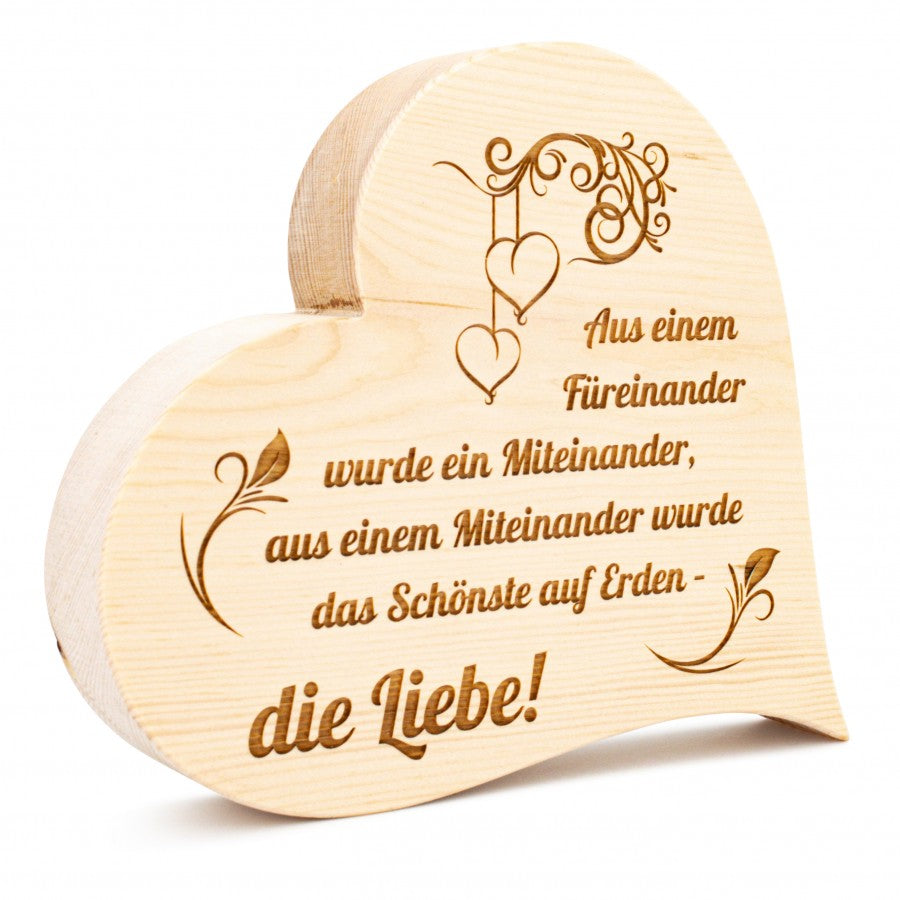 Zirbenherz Die Liebe füreinander