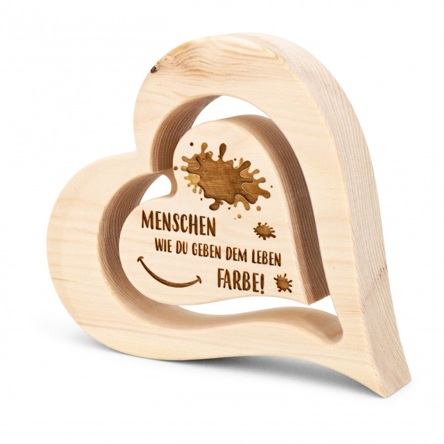 Zirbenherz 20cm Menschen wie du