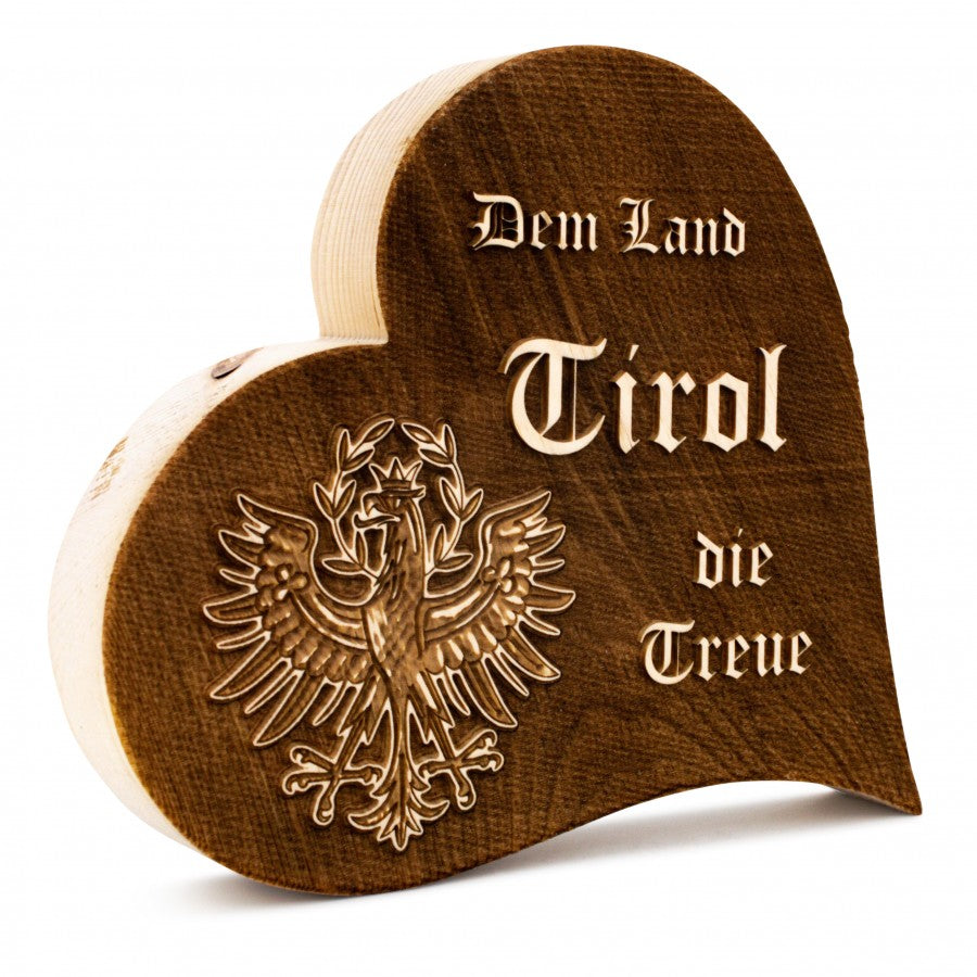 Zirbenherz Dem Land Tirol die Treue 12cm