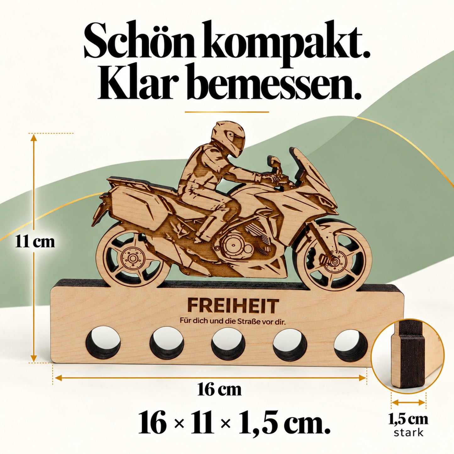 Freiheit – Geldgeschenk aus Zirbenholz