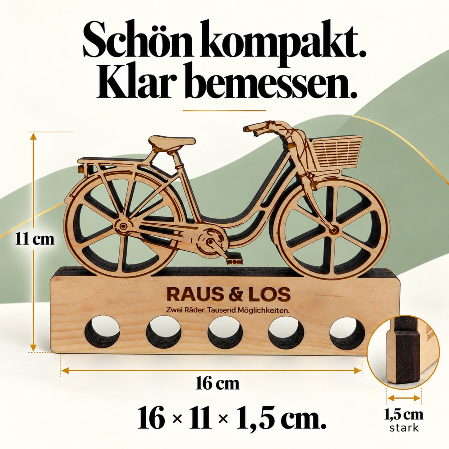Raus und Los – Geldgeschenk aus Zirbenholz