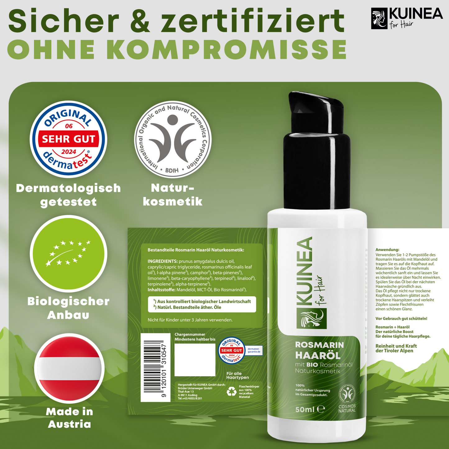 Bio Rosmarinöl für Haare 50 ml – 100% Naturrein & Dermatologisch Getestet – Parabenfrei, Alkoholfrei, Silikonfrei – Fördert Haarwachstum & Glanz – Rosemary Oil for Hair Growth (Kopie)