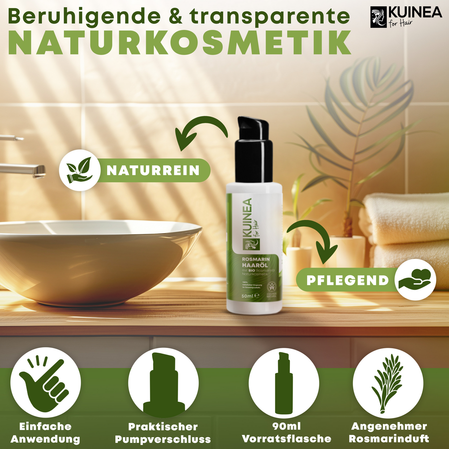Bio Rosmarinöl für Haare 50 ml – 100% Naturrein & Dermatologisch Getestet – Parabenfrei, Alkoholfrei, Silikonfrei – Fördert Haarwachstum & Glanz – Rosemary Oil for Hair Growth (Kopie)
