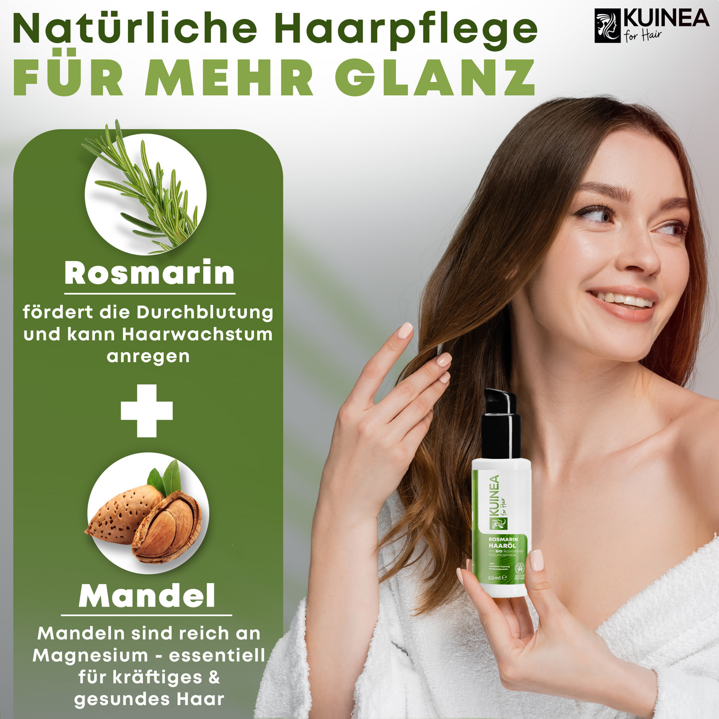 Bio Rosmarinöl für Haare 50 ml – 100% Naturrein & Dermatologisch Getestet – Parabenfrei, Alkoholfrei, Silikonfrei – Fördert Haarwachstum & Glanz – Rosemary Oil for Hair Growth (Kopie)