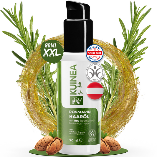 🎁 Bio Rosmarinöl für Haare 90 ml – 100% Naturrein & Dermatologisch Getestet – Parabenfrei, Alkoholfrei, Silikonfrei – Fördert Haarwachstum & Glanz – Rosemary Oil for Hair Growth (100% off)