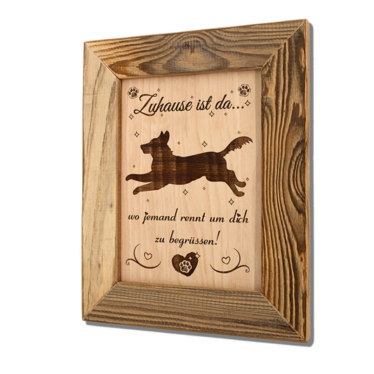 Altholz Wandbild Zuhause ist da...