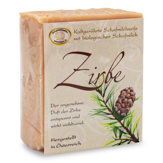 Kaltgerührte Zirben Schafmilchseife 150g