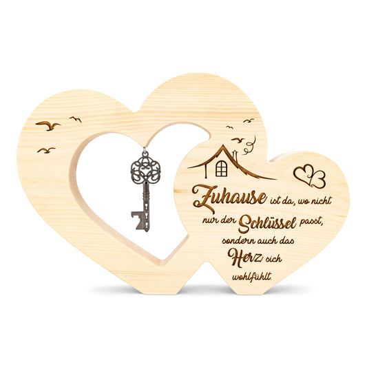 Zirbenherz mit Schlüssel Zuhause