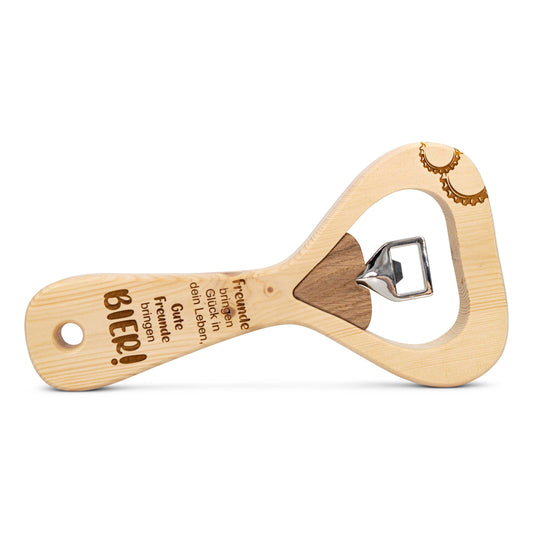 Flaschenöffner XXL aus Zirbe Freunde