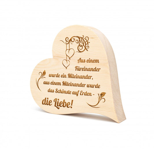 Zirbenherz Die Liebe füreinander 20cm