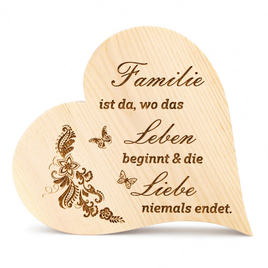 Zirbenherz Familie ist da 20cm
