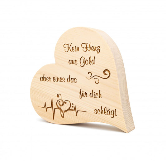Zirbenherz Kein Herz aus Gold 20cm