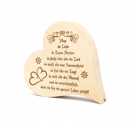 Zirbenherz Möge die Liebe 20cm