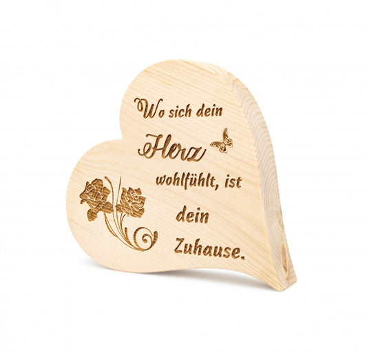 Zirbenherz Wo sich dein Herz wohlfühlt 20cm