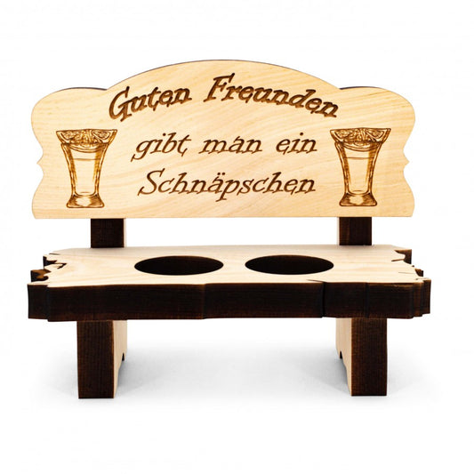 2er Zirben Schnapsbank Guten Freunden