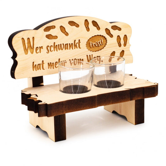 2er Zirben Schnapsbank Wer schwankt
