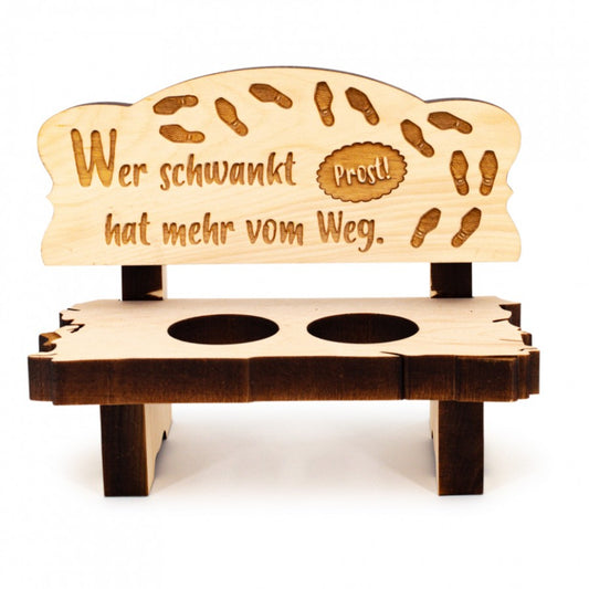 2er Zirben Schnapsbank Wer schwankt
