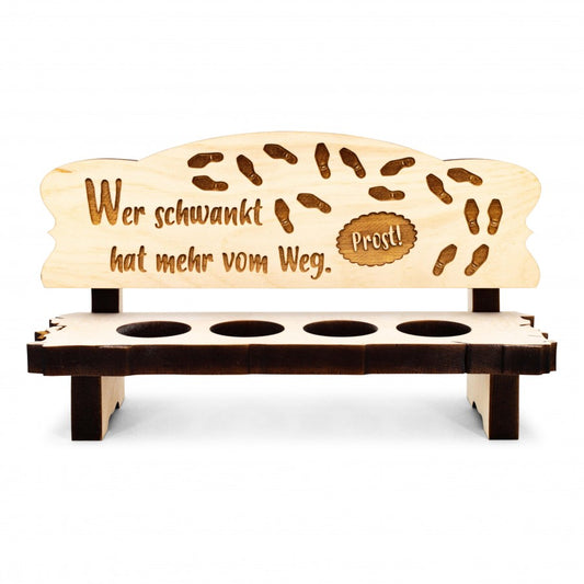 4er Zirben Schnapsbank Wer schwankt