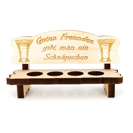 4er Zirben Schnapsbank Guten Freunden