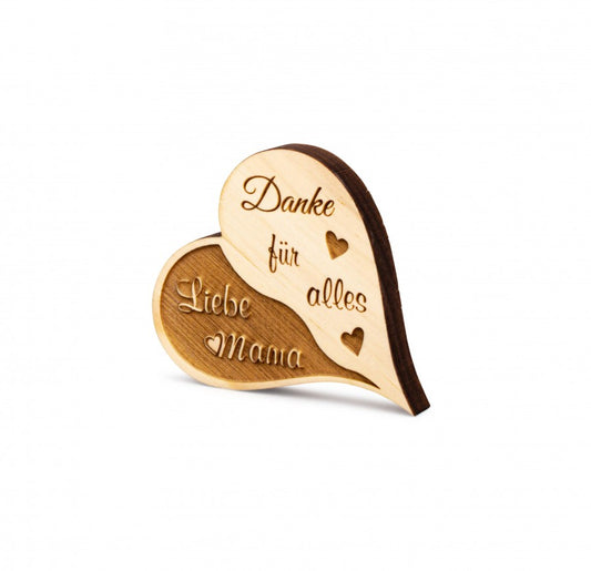 Zirbenherz Mini Danke für alles Liebe Mama