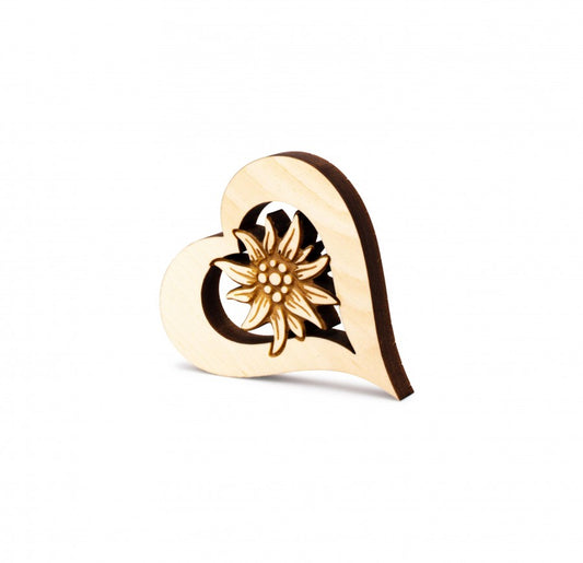 Zirbenherz Mini Edelweiss