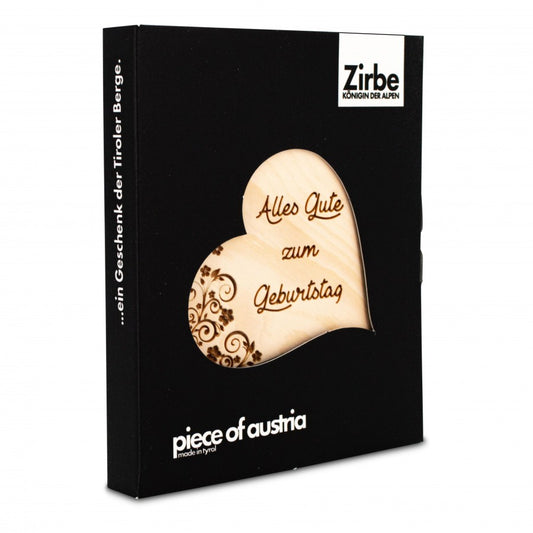 Zirbenherz Mini Alles Gute zum Geburtstag