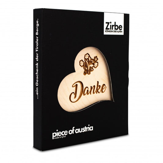 Zirbenherz Mini Danke